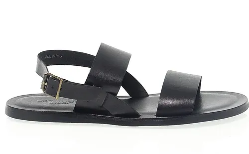 Sandales Leo Pucci en cuir noir