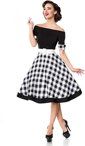 Glara Retro dress plaid skirt