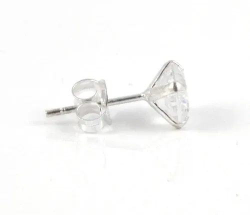 Lucleon Boucle d'oreille ronde en zircone - 6 mm