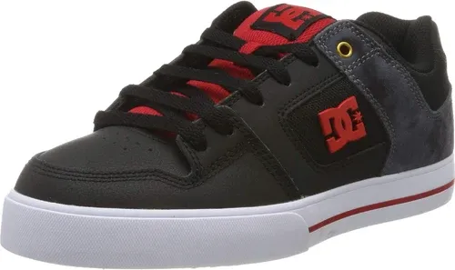 DC Shoes (DCSHI) Pure Se-Low-Top Shoes for Men, Chaussures de Skateboard Homme, (Black/Red), 38 EU