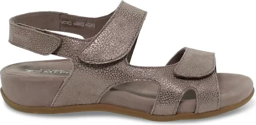 Sandales plates Mephisto JULIET ARTIC en nubuck taupe