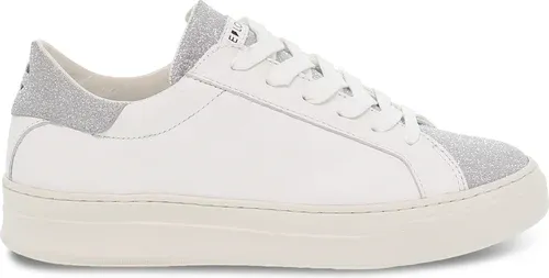 Baskets Crime London SONIK LOW CUT en cuir blanc