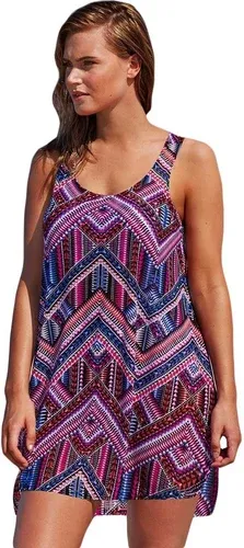 Trgomania Purplish Boho Style Sheer Chiffon Beach Dress