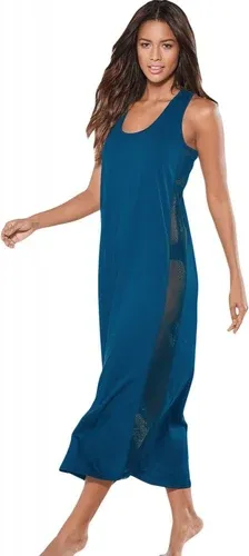 Trgomania Blue Mesh Side Long Cover-up