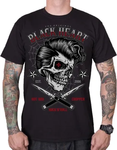 Tee-shirt street - DENY BOY - BLACK HEART - 001-0152-BLK