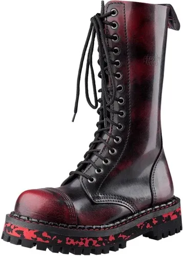 Bottes en cuir unisexe - STEADY´S - STE/15/D_RED/BLACK