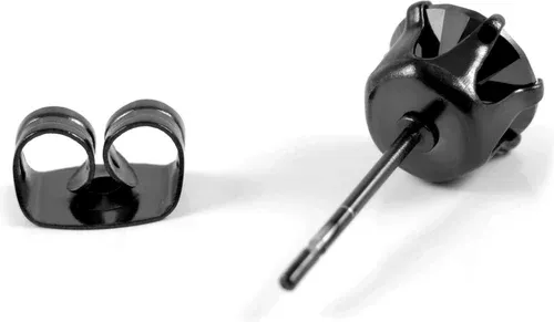 Lucleon Clou d'oreille 8 mm avec zircone noire