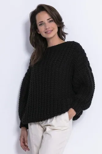 Glara Women's thick knitted wool sweater