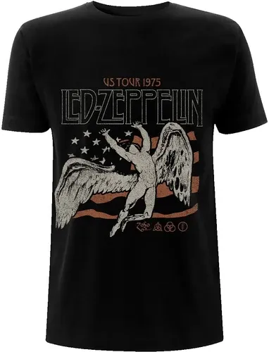 Tee-shirt métal Led Zeppelin - US 1975 Tour Flag - NNM - RTLZETSBUS75