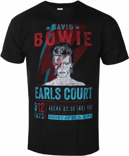 Tee-shirt métal David Bowie - Earls Court '73 - ROCK OFF - BOWECOTS01MB