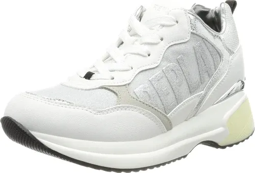 Replay Comet-Girona, Basket Femme, 081 White Silver, 35 EU