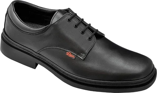 DIAN Gourmet Chaussures à Lacets en Cuir Micro D'Cover Plus, SRC+O1+FO, Noir, Taille 35