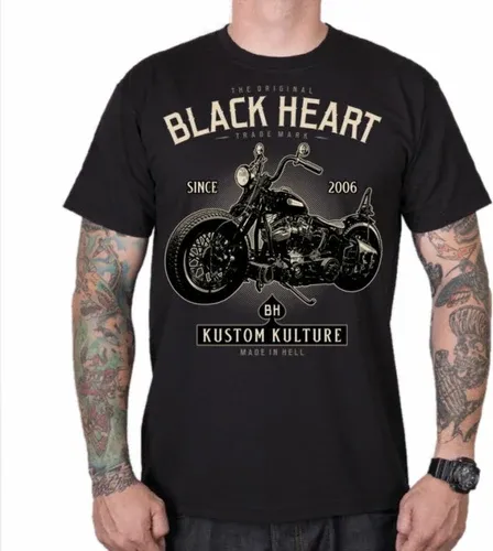 T-Shirt - MOTORCYCLE - BLACK HEART - 8294