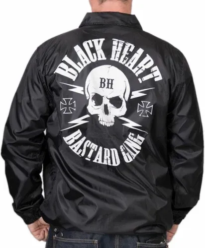 Veste pour homme BLACK HEART - BASTARD SKULL - NOIR - 8192