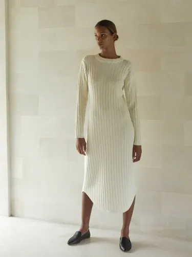 Luciee Gael Knit Dress In Ivory