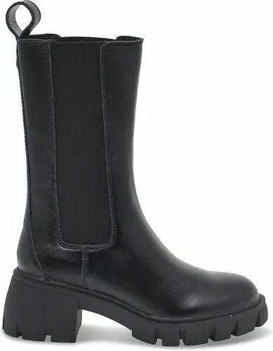 Boots Steve Madden HYPE BLACK LEATHER en cuir noir