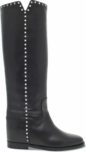 Bottes Via Roma 15 ZEPPA INTERNA SPACCO PROFILO MICROBORCHIE en cuir noir