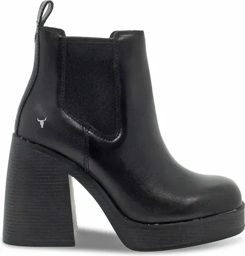 Bottines Windsor Smith PRIORITY BLACK PIGMENT en cuir noir