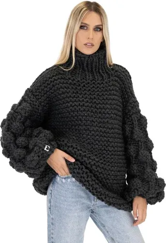 Mums Handmade Bubble Sleeve Sweater - Dark Grey