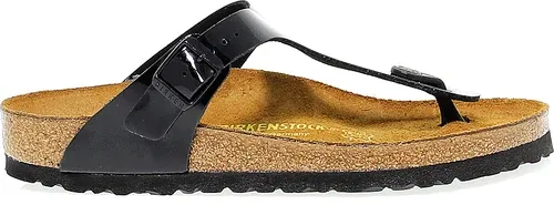 Sandales plates Birkenstock GIZEH en birkoflor noir